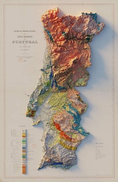 Geological map of Portugal - 600x600